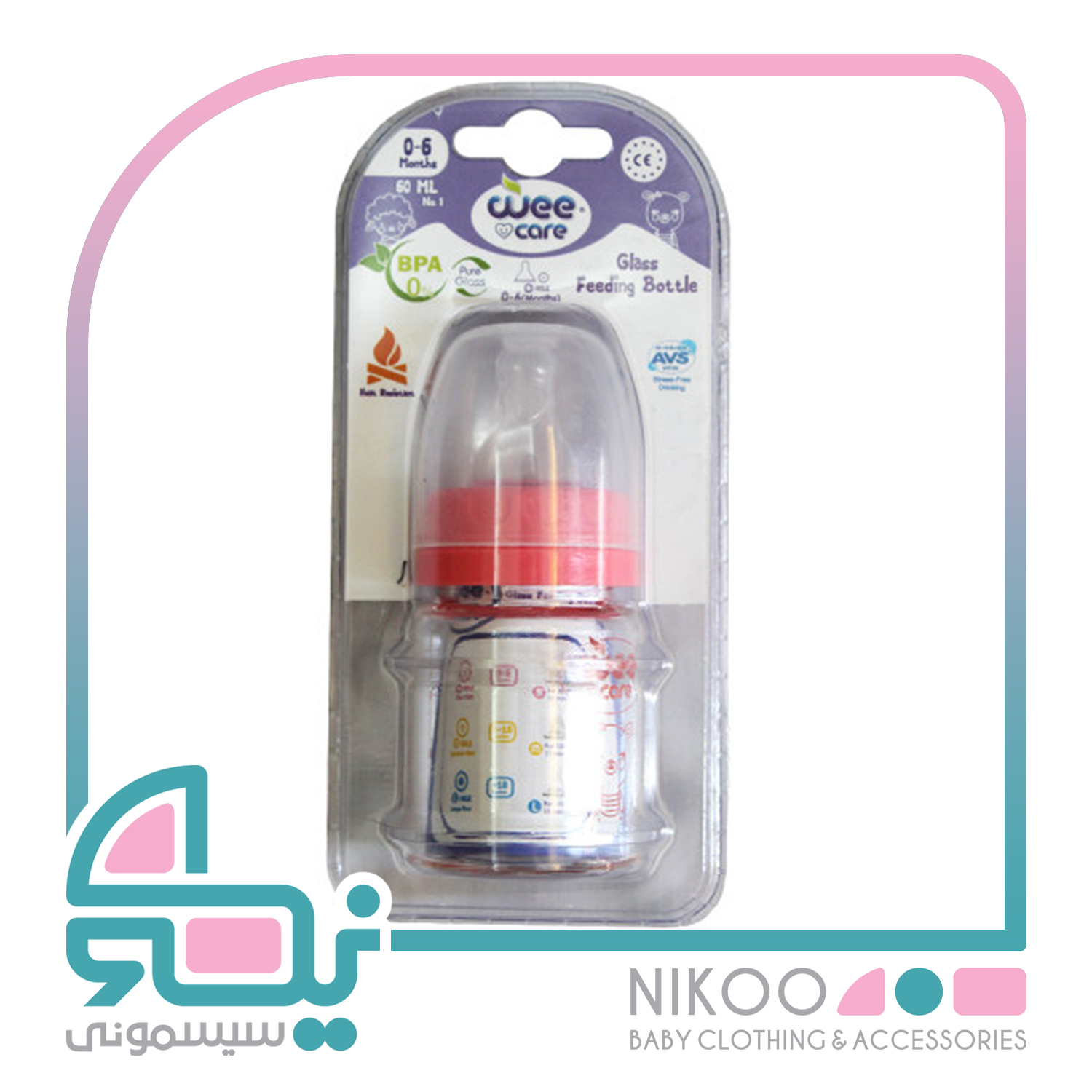 شیشه شیر پیرکس 60 میل وی کر Wee Care